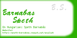barnabas speth business card
